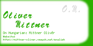 oliver mittner business card